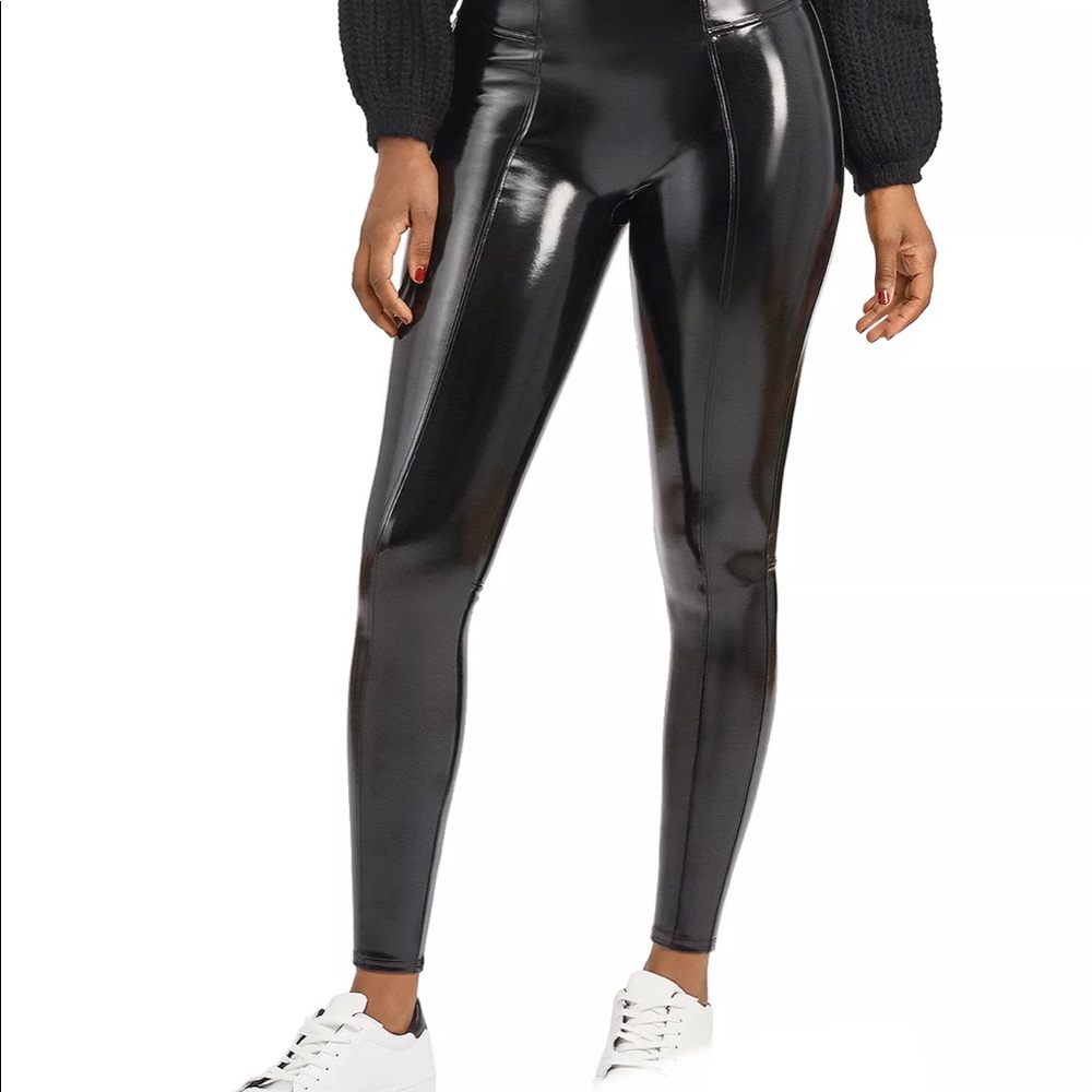 Faux Patent Leather Leggings | Large